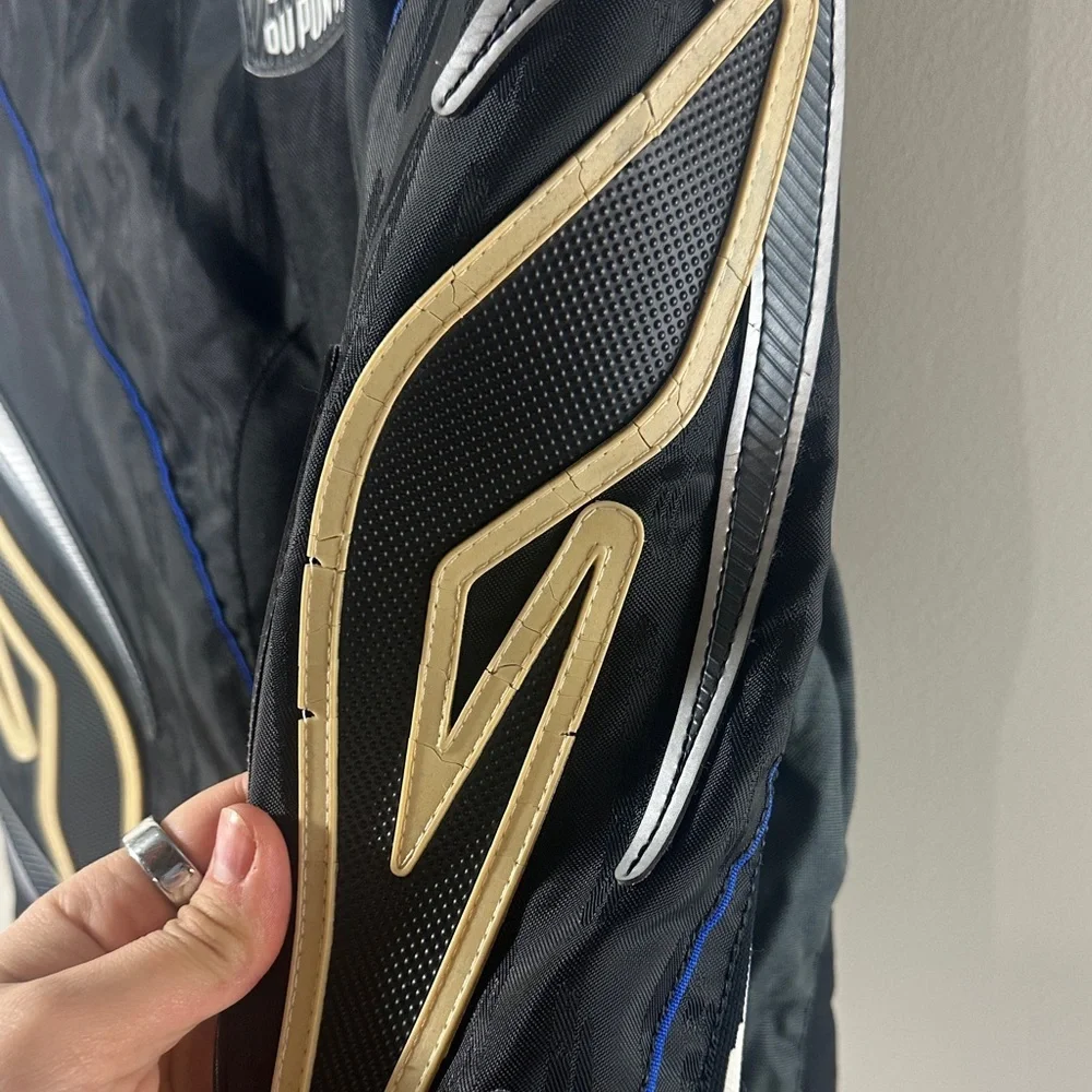Kids Youth Black and Yellow Kevlar Pants AXO Racing 9Nine9 Motorcross - Picture 8 of 15